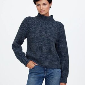 Madewell Marled Cotton Mockneck Sweater